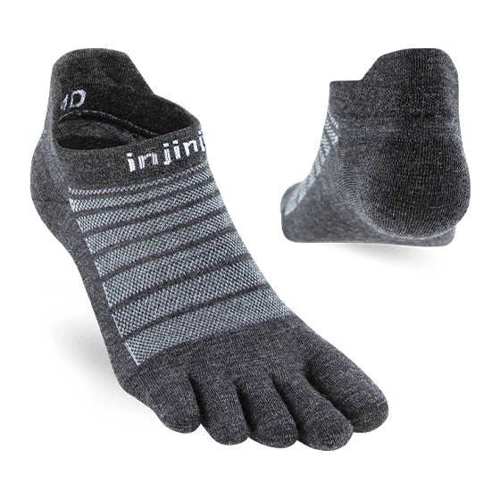 Run Lightweight No-Show Wool - Injinji - The Sock Monster