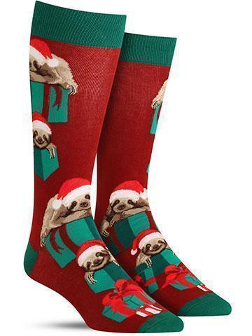 Santa Sloth, Men's Crew - ModSock - The Sock Monster