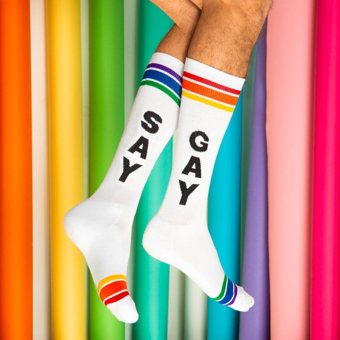 SAY GAY, Knee-high - Gumball Poodle - The Sock Monster