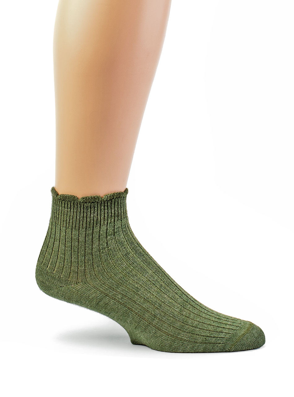 Scalloped Edge | Anklet Socks