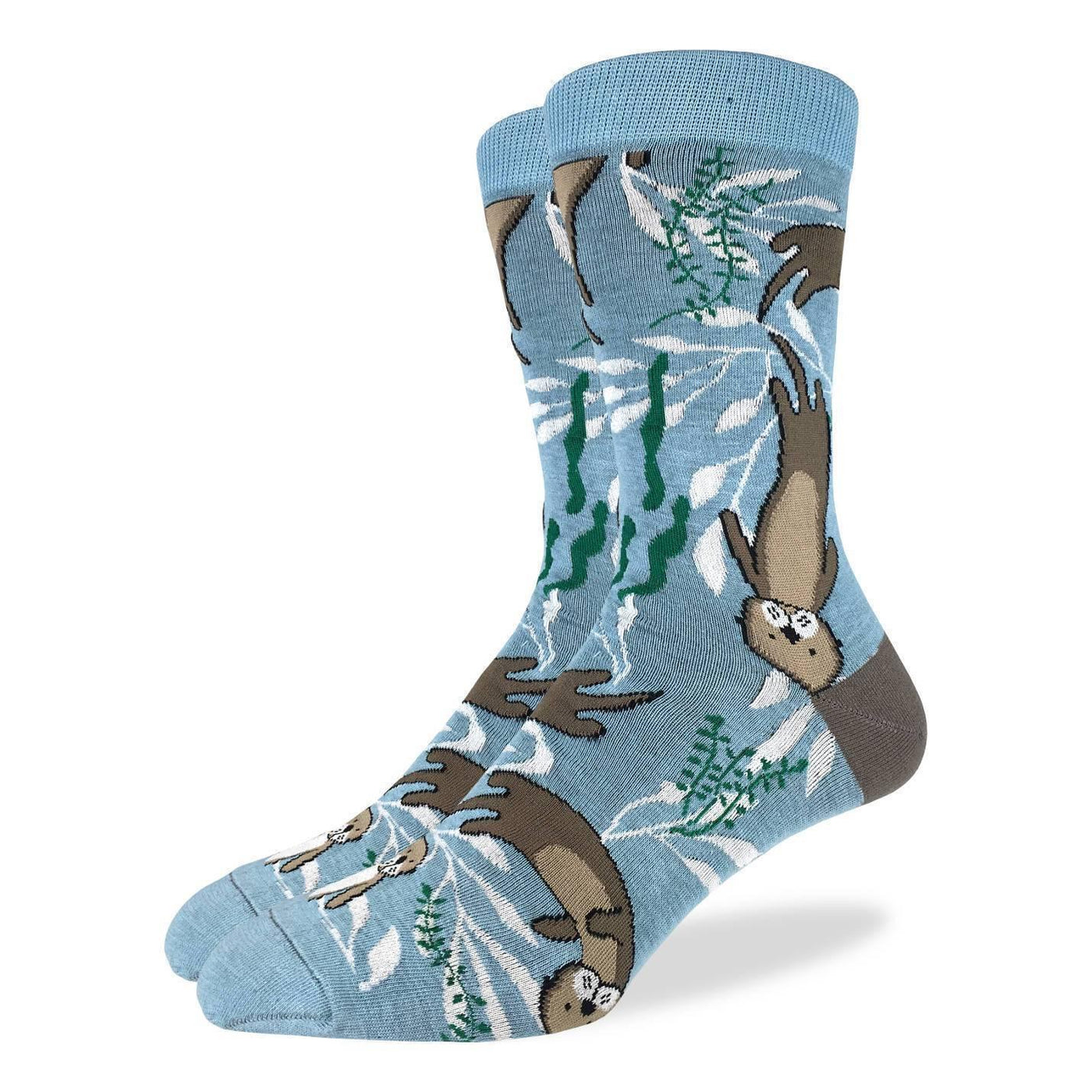Sea Otter, Extra Large (13-17 Men's) Crew - Good Luck Sock - The Sock Monster