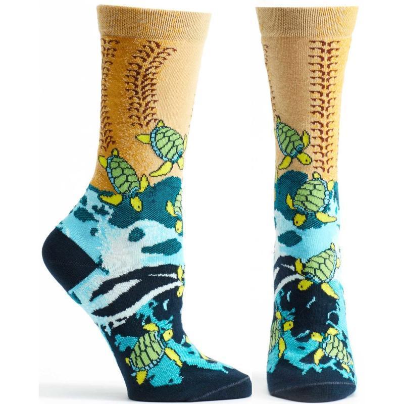 Sea Turtle, Women's Crew - Ozone Design Inc - The Sock Monster
