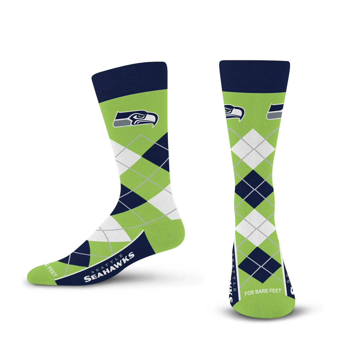 Seattle Seahawks | Argyle Remix | Crew Socks