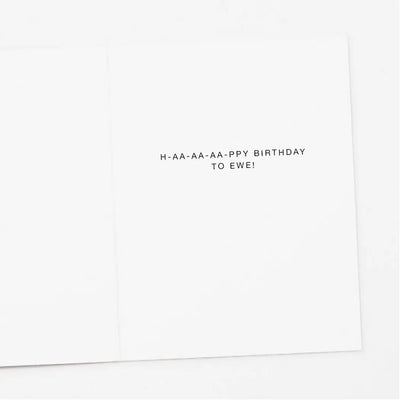 "Ha-a-a-appy Birthday to Ewe!" | Birthday Card