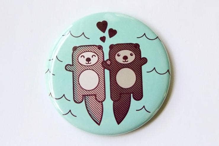 "Significant Otters" | Magnet - Tiny Bee Cards - The Sock Monster