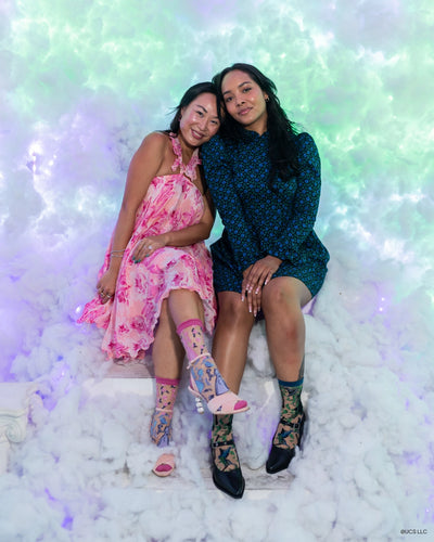 Glinda Silhouette | Wicked | Ruffled Sheer Crew Sock