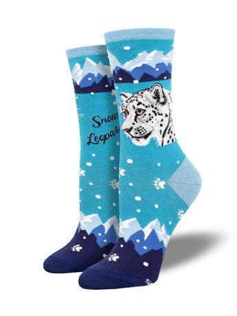 SNOW LEOPARD, Women's Crew - Socksmith - The Sock Monster