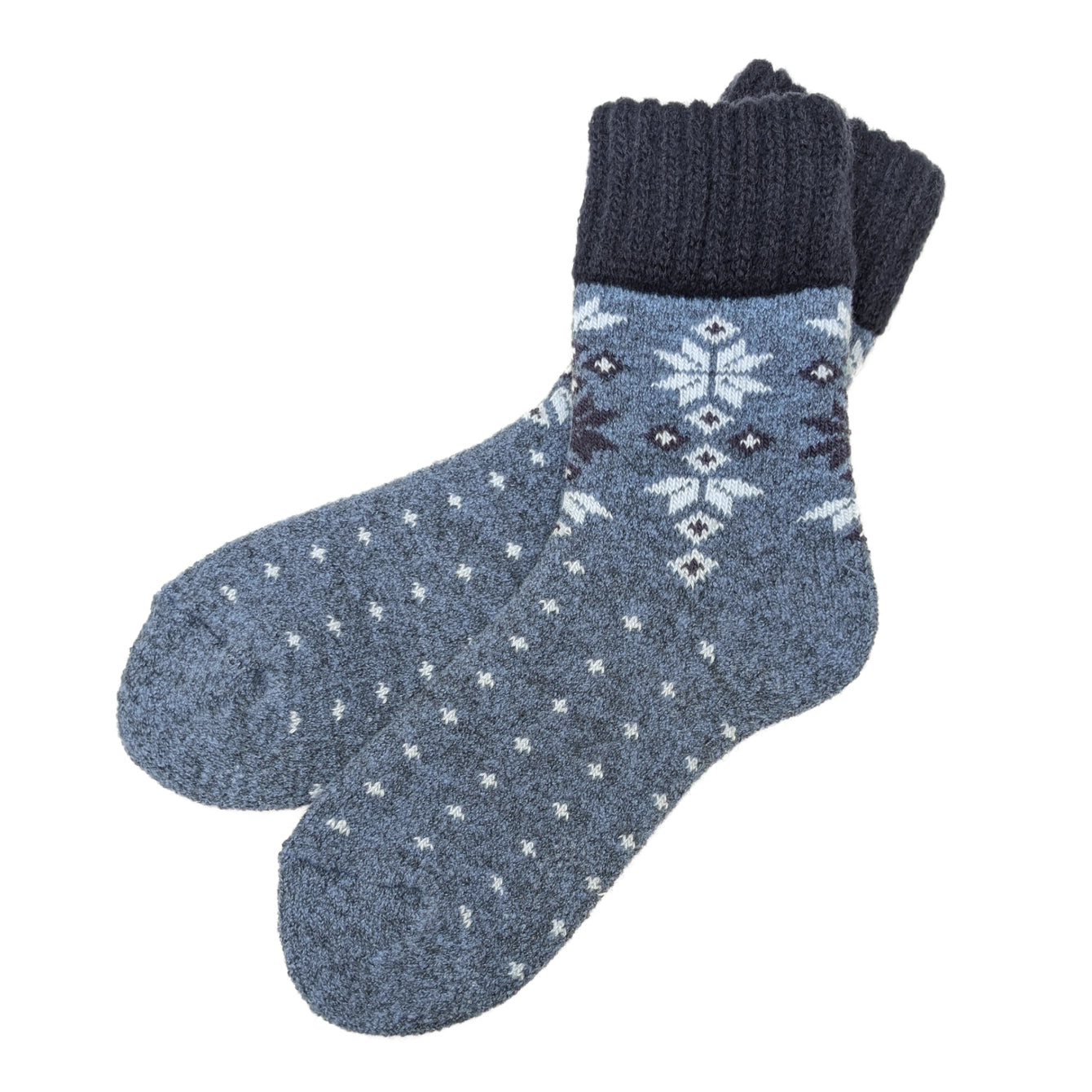 Snow Crystal Slipper Socks | Thermal with Grips | One Size