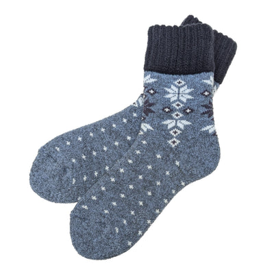 Snow Crystal Slipper Socks | Thermal with Grips | One Size