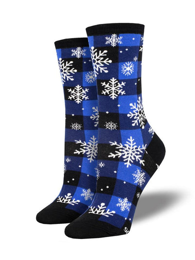 SNOWFLAKE PLAIDERN, Women's Crew - Socksmith - The Sock Monster