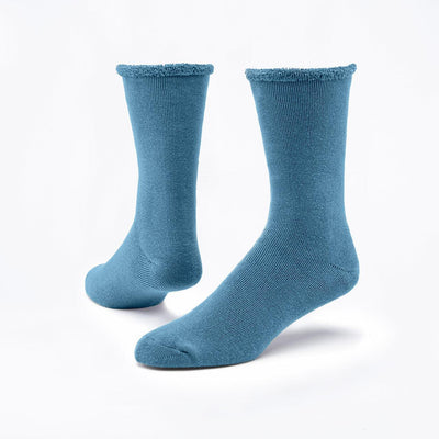 Snuggle Socks, 89% Organic Cotton Solid Roll Top Crew - Maggie's Organics - The Sock Monster
