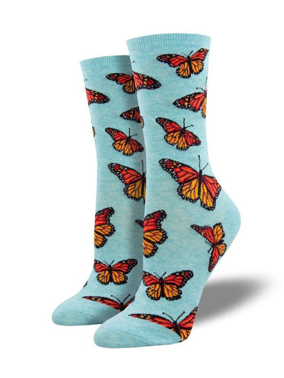 Social Butterfly, Women's Crew - Socksmith - The Sock Monster
