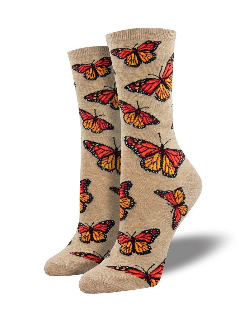 Social Butterfly, Women's Crew - Socksmith - The Sock Monster