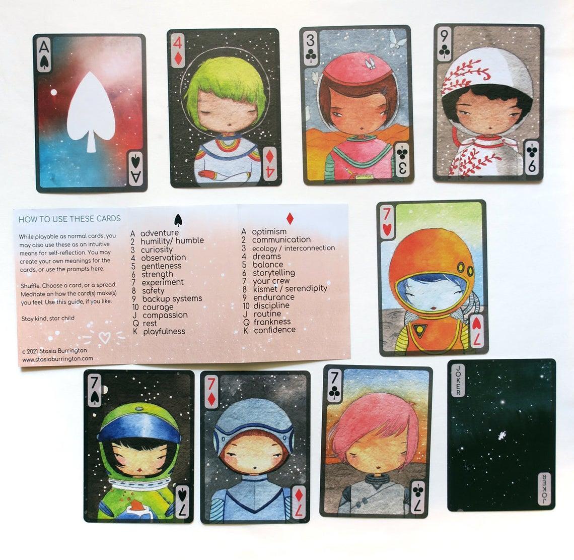Space Girl | Playing Card + Oracle Deck - Stasia Burrington - The Sock Monster
