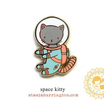 Space Kitty | Hard Enamel Pin - Stasia Burrington - The Sock Monster
