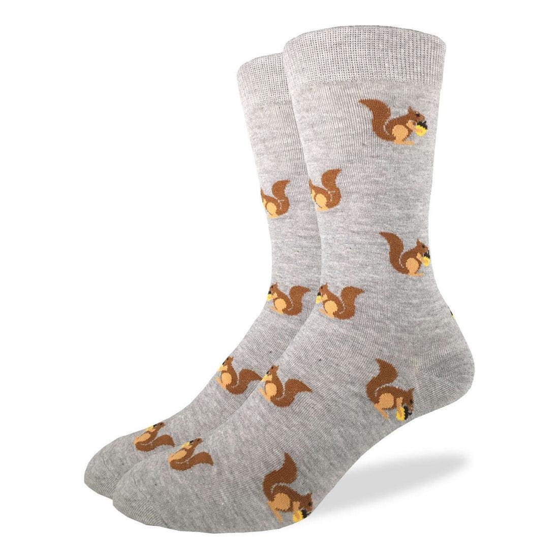 Squirrel, Extra Large (13-17 Men's) Crew - Good Luck Sock - The Sock Monster