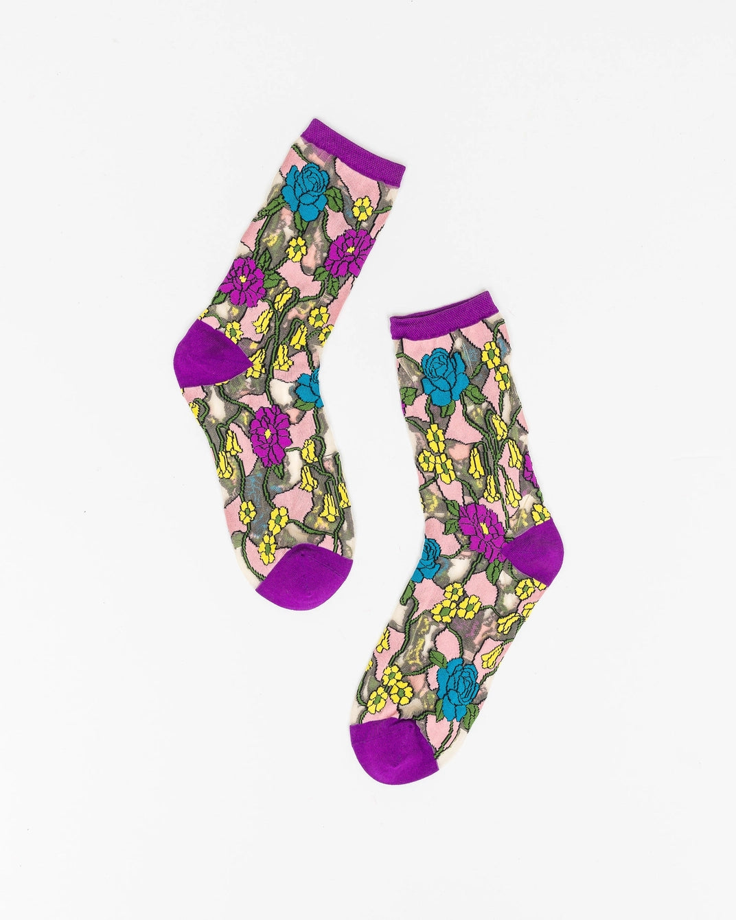 Stain Glass | Sheer Crew Sock