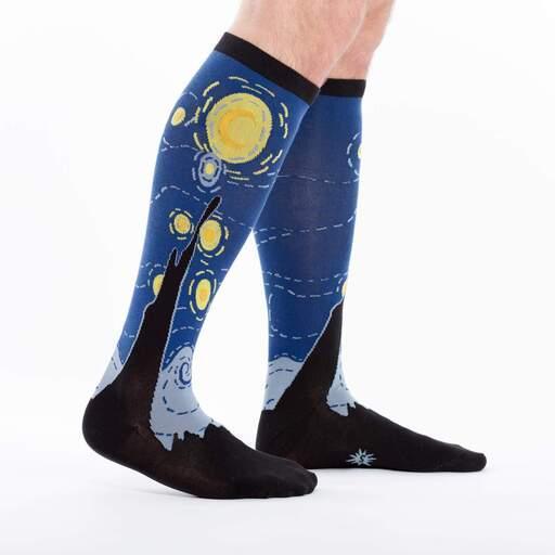 Starry Night, All Gender Stretch-It™ Wide Calf Knee-high - Sock It To Me - The Sock Monster