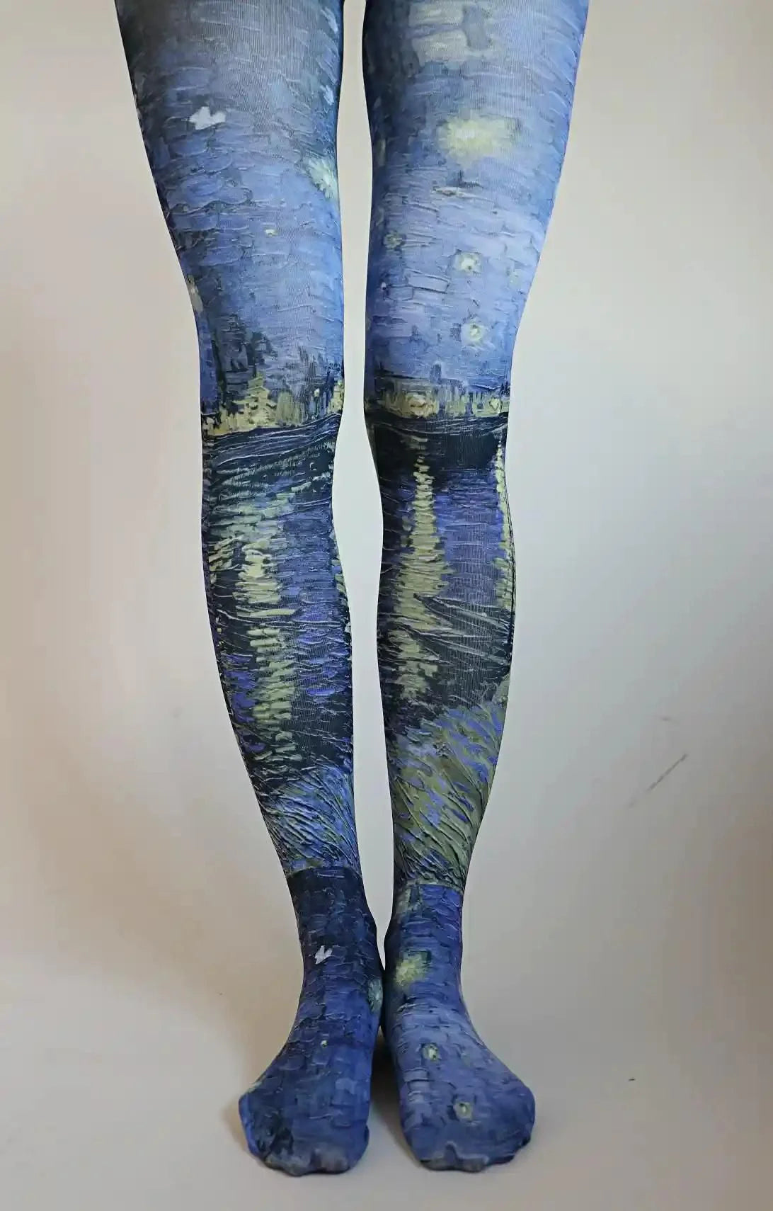The Starry Night Over the Rhone by Van Gogh | Printed Tights