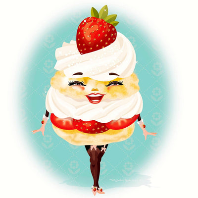 Strawberry Shortcake | Print - Kitschy Delish - The Sock Monster