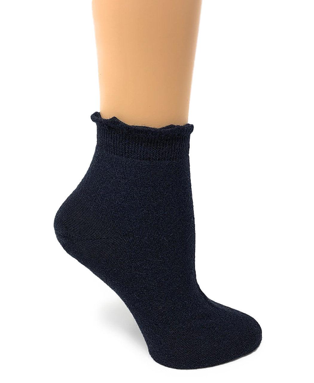 Street-style Jagged Edge Anklet Socks - Warrior Alpaca - The Sock Monster