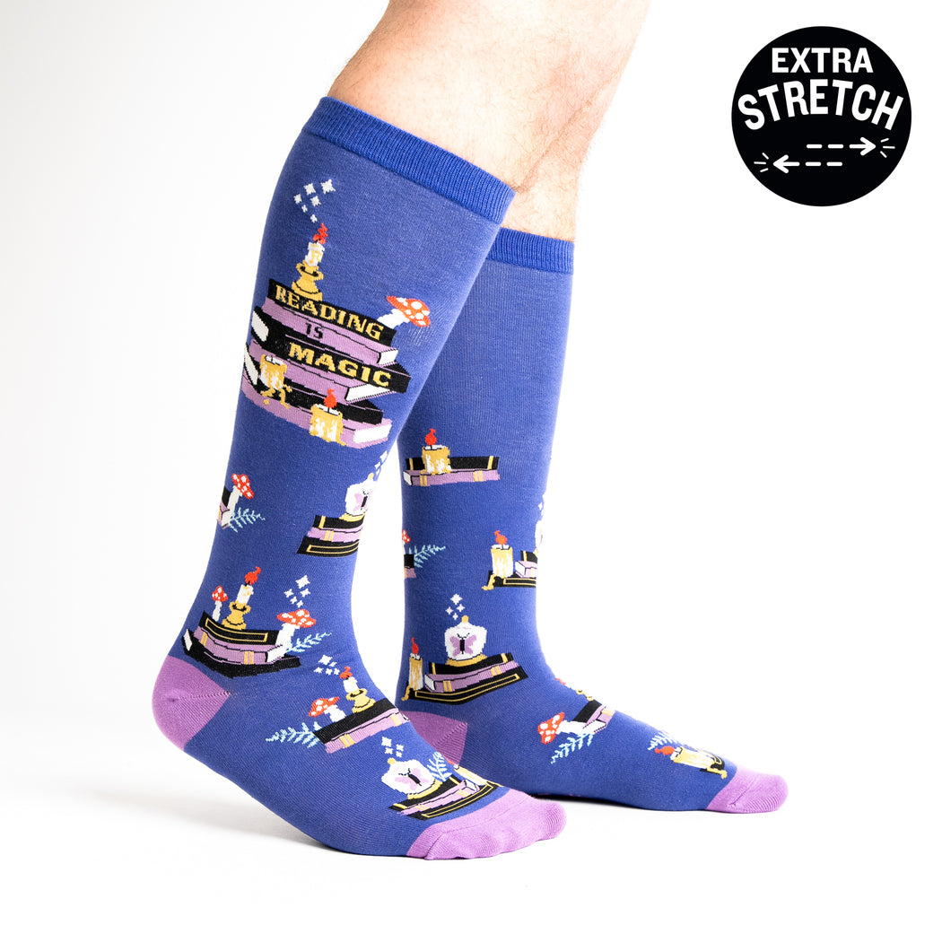 Reading Is Magic | All Gender Stretch-It™  Wide Calf Knee-high