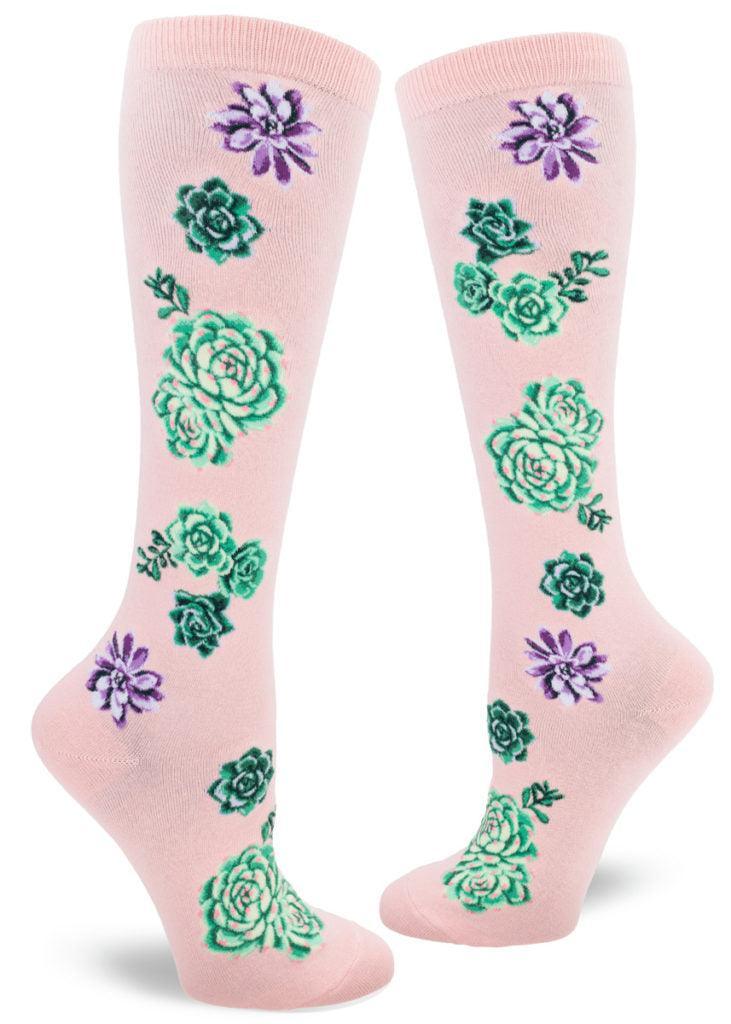 Succulent Plants, Women's Knee-high - ModSock - The Sock Monster