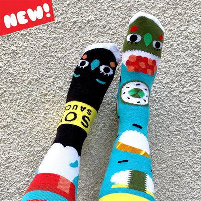 Sushi & Soy Sauce | Adult Socks | Mismatched Cute Crazy Fun Socks - Pals Socks - The Sock Monster