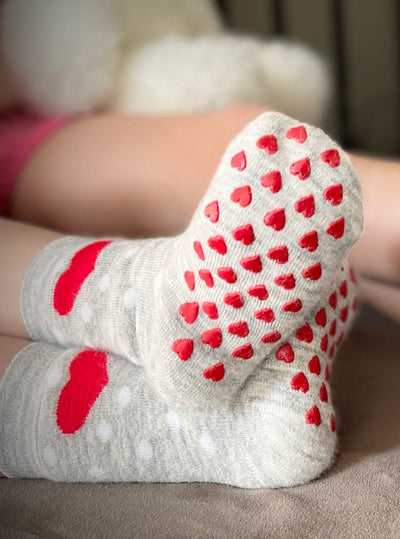 Sweetheart | Kids Thick Alpaca Socks | Non-Skid