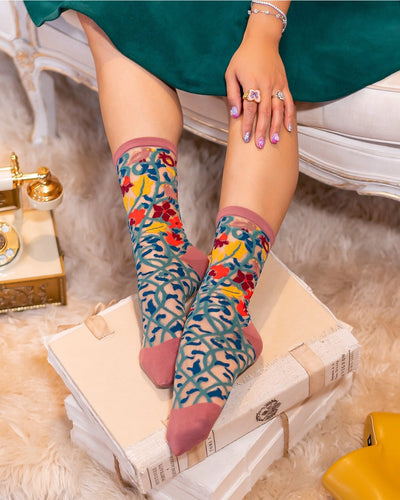 Tapestry Vines | Sheer Crew Sock