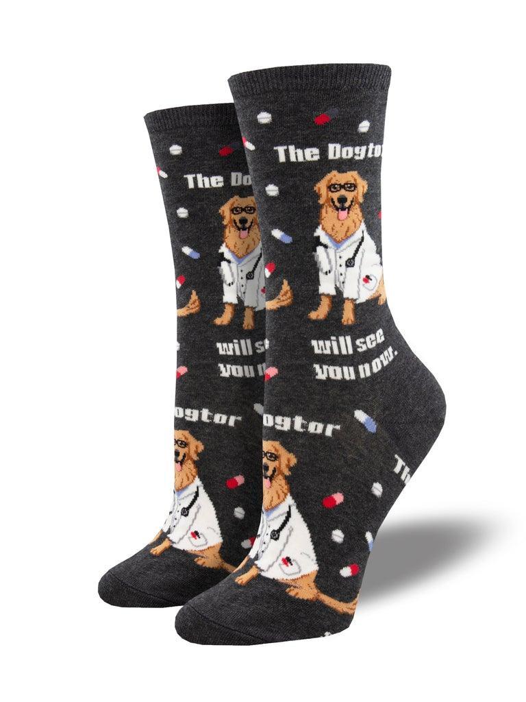 THE DOGTOR IS IN, Women's Crew - Socksmith - The Sock Monster