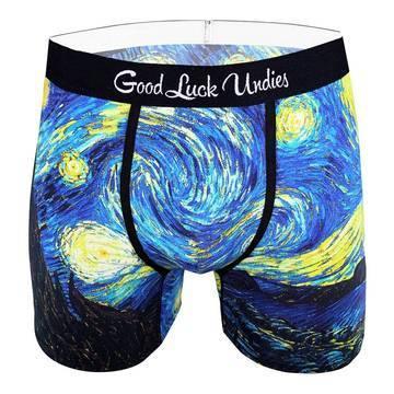 The Starry Night, Boxer Briefs - Good Luck Sock - The Sock Monster