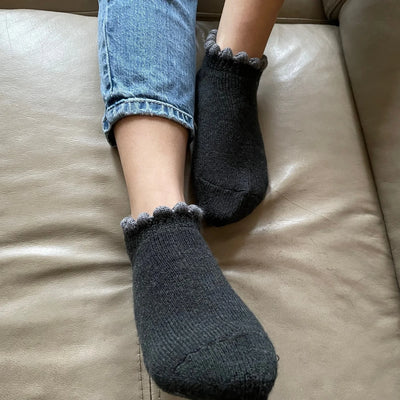 Handcrafted Slipper Socks | Thermal with Grips | Large