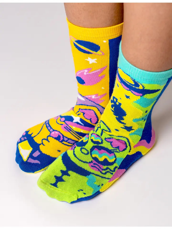 Lunar and Tick | Teen and Adult Socks | Mismatched Cute Crazy Fun Socks