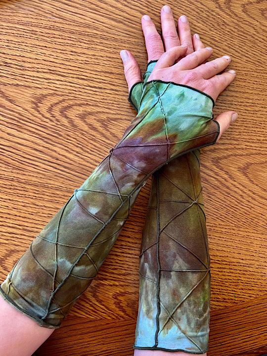 Tie Dye Fingerless Glove Arm Warmers - Rockn Socks - The Sock Monster