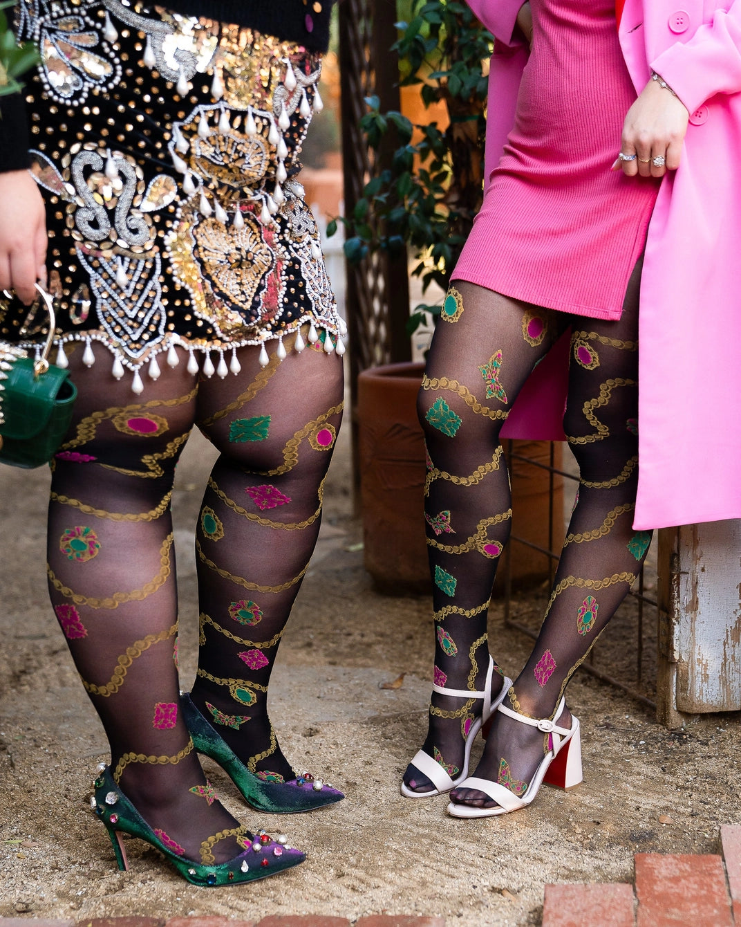 Pearls & Jewels | Black Sheer Tights