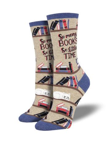 TIME FOR A GOOD BOOK, Women's Crew - Socksmith - The Sock Monster