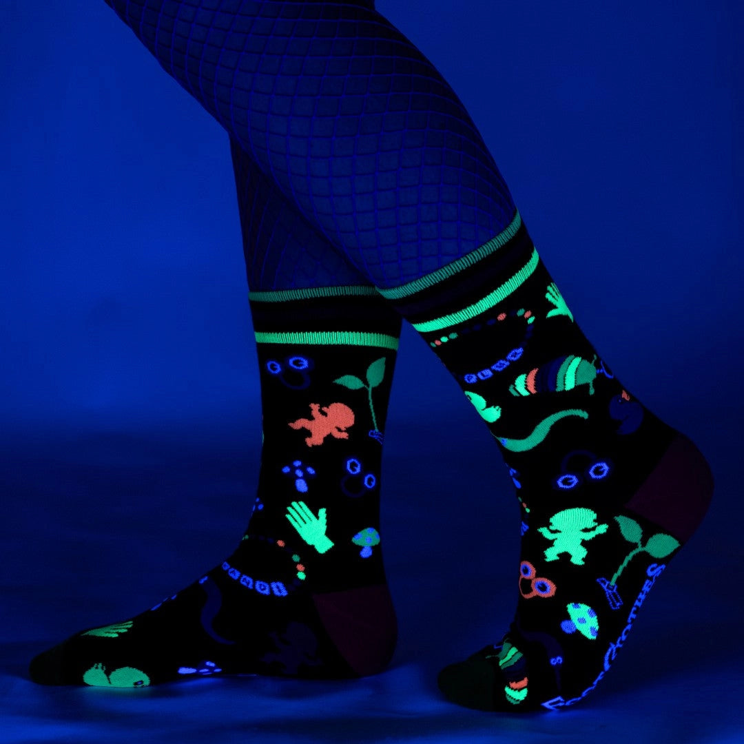Tiny Trinkets | Glow in the Dark | Crew Socks