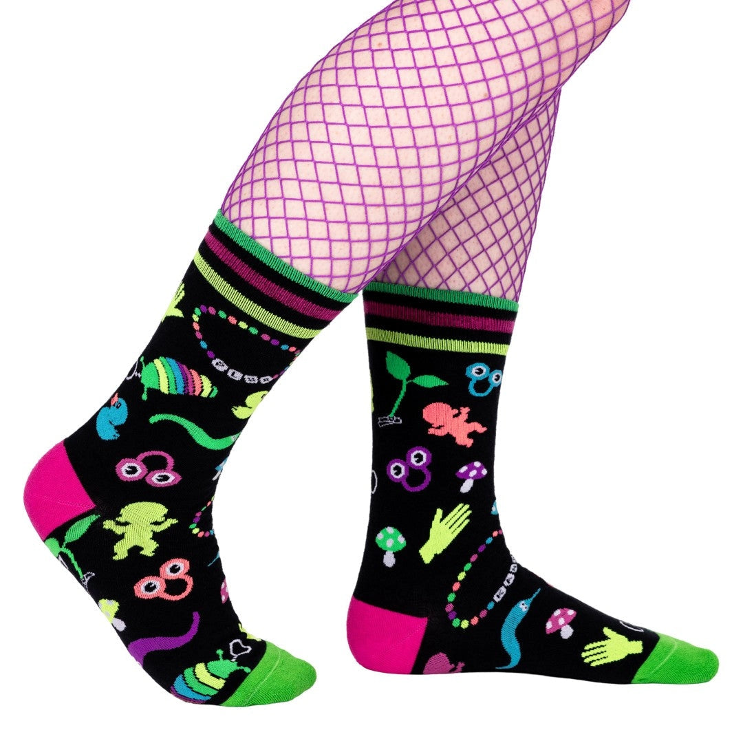 Tiny Trinkets | Glow in the Dark | Crew Socks