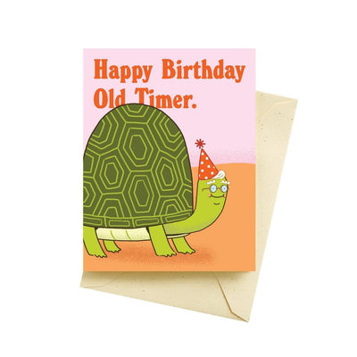 Tortoise Birthday Card - Seltzer - The Sock Monster