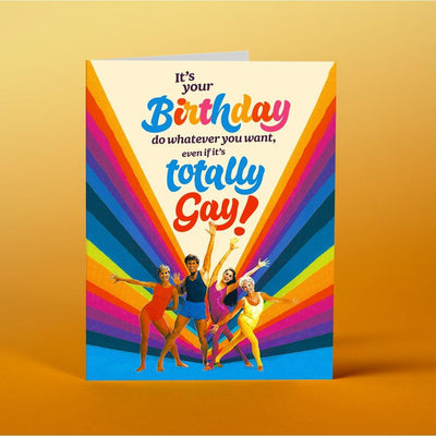 TOTALLY GAY 80's! | Birthday Card - Offensive Delightful - The Sock Monster