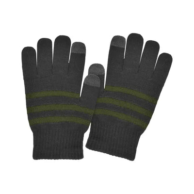 Kids Touchscreen Striped Stretch Gloves