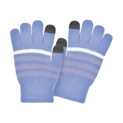 Kids Touchscreen Striped Stretch Gloves