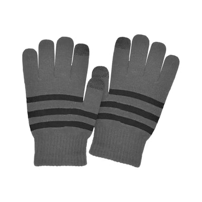 Kids Touchscreen Striped Stretch Gloves