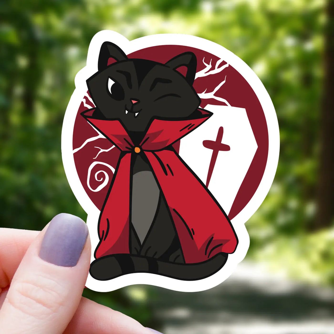 Vampire Cat Gothic | Vinyl Sticker