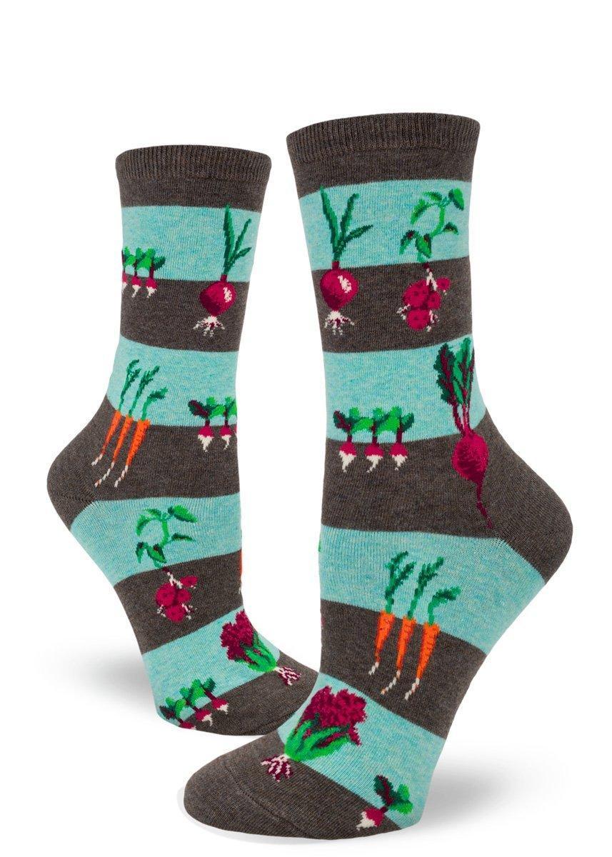 Vegetable Garden, Women's Crew - ModSock - The Sock Monster