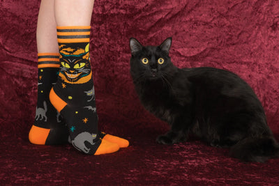 Vintage Black Cat | Crew Socks