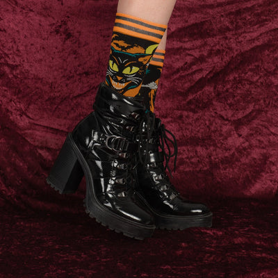 Vintage Black Cat | Crew Socks