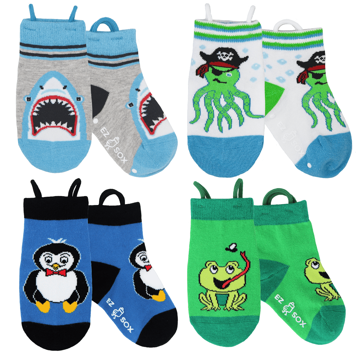 Water Friends Socks-4pk - EZ-Sox - The Sock Monster