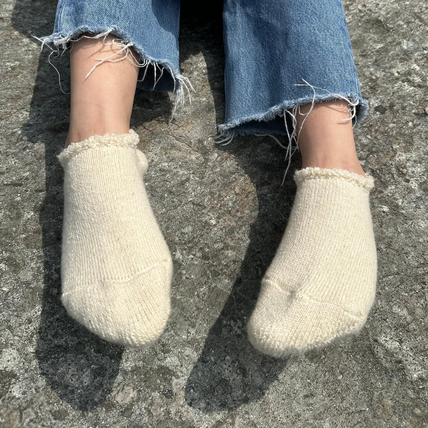 Handcrafted Slipper Socks | Airy Grace Organic Cotton | Medium